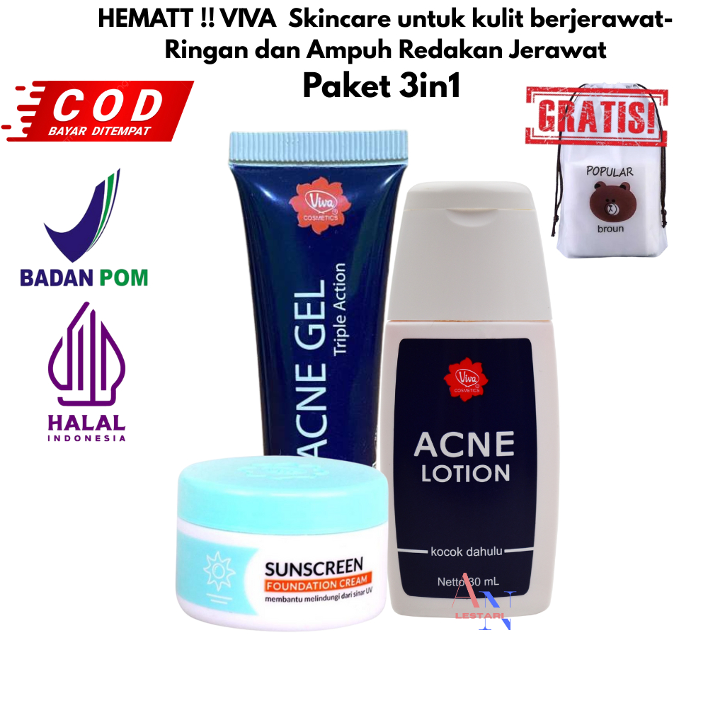 [ORIGINAL] VIVA Paket Acne Lengkap - Skincare Untuk Kulit Berjerawat