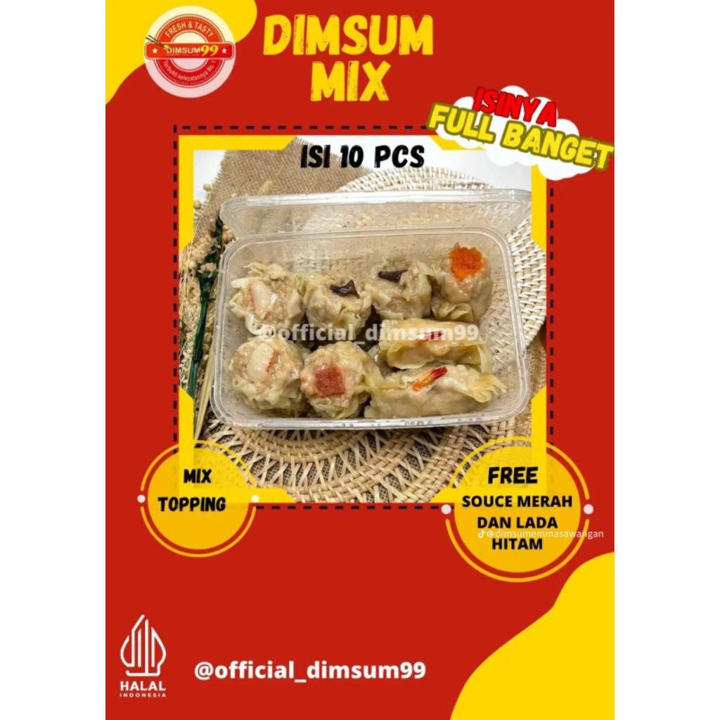 

Dimsum mini isi 10 pcs halal