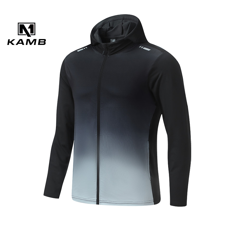 【produk baru】KAMB Zipper Hoodie Olahraga Running Lari fitness pria