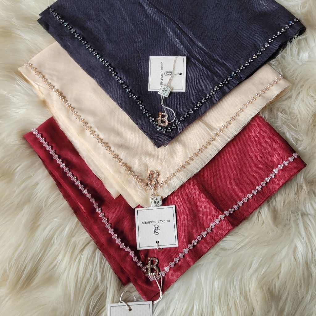 BARUGROSIR KERUDUNG SEGIEMPAT PAYET BORDIR||JILBAB SEGIEMPAT PAYET PARIS PREMIUM SWAROVSKI || HIJAB 