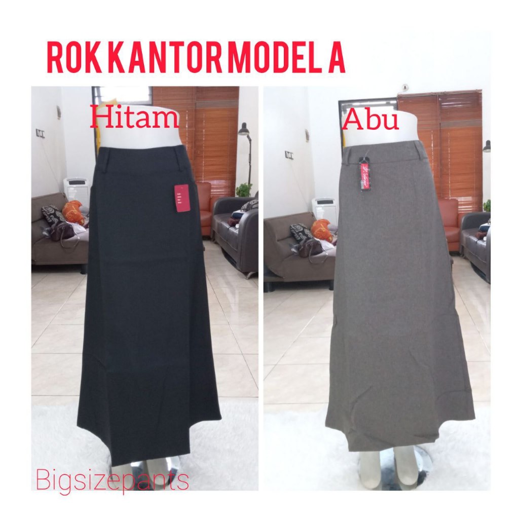 ROK PANJANG  POLOS MODEL A / ROK KERJA/ ROK KANTOR / ROK PKL / ROK KULIAH