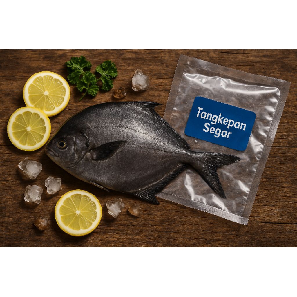 

Ikan Bawal Hitam Segar Laut Asli – ikan bawal 1 kg Tangkepan Segar