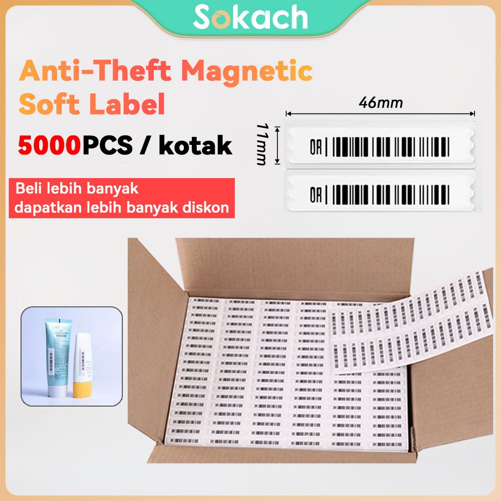 

⚡5000 pcs⚡Label Alarm Anti-Theft DR AM 58 KHz Sticker Barcode Magnetic Soft tag Untuk Toko Kosmetik Mini Market Supermarket