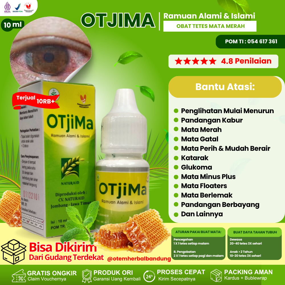 OTJIMA - 100% BPOM ORIGINAL GURAH MATA ATASI MATA MERAH GATAL KERING KELILIPAN MANJUR