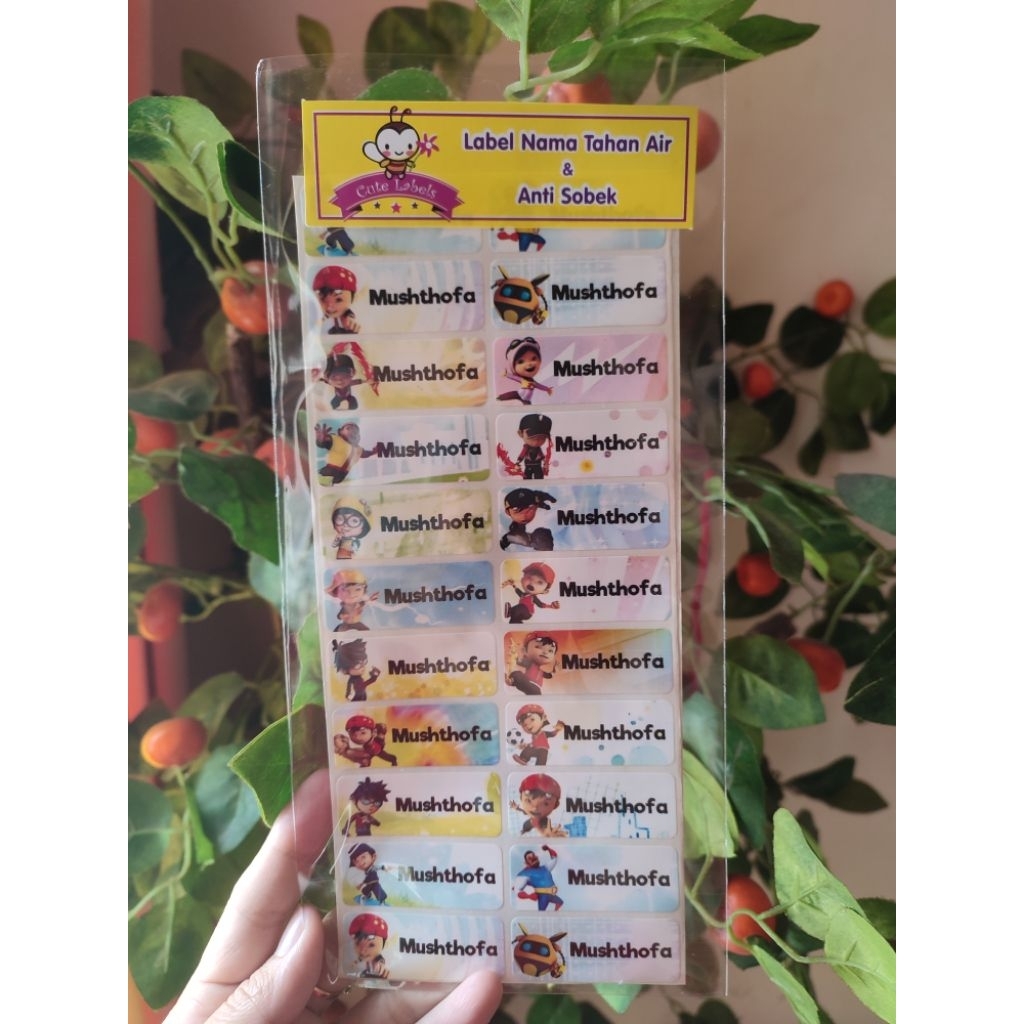 

cute labels motif bobo boy.utk buku,alat tulis,tempat makan,minum,tahan air