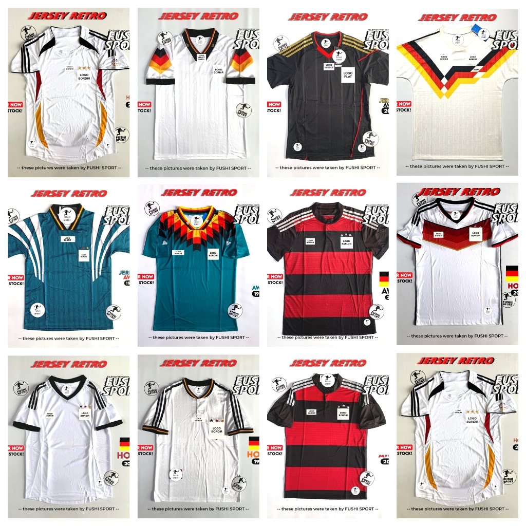 JERSEY BAJU BOLA JERMAN HOME AWAY RETRO