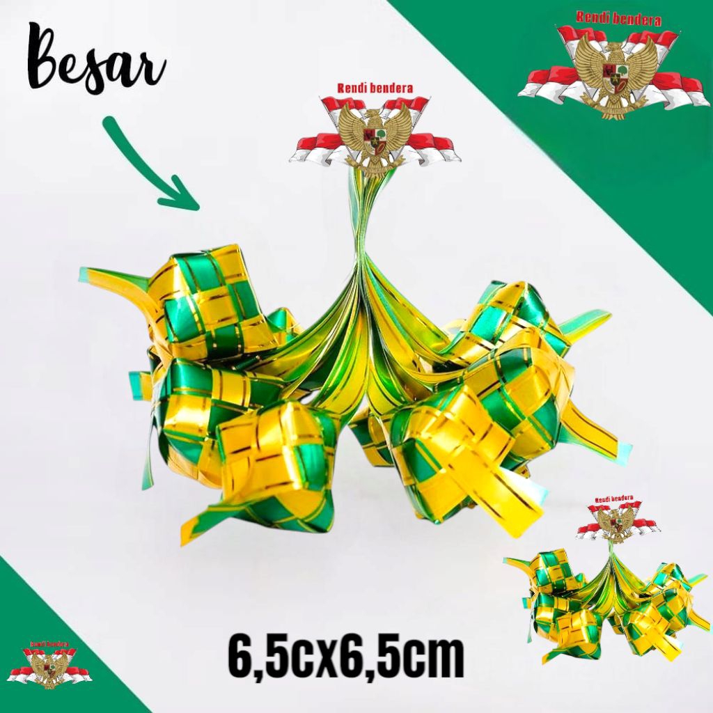 

ketupat hiasan parcel ketupat hiasan idulfitri pita jepang isi 100pcs