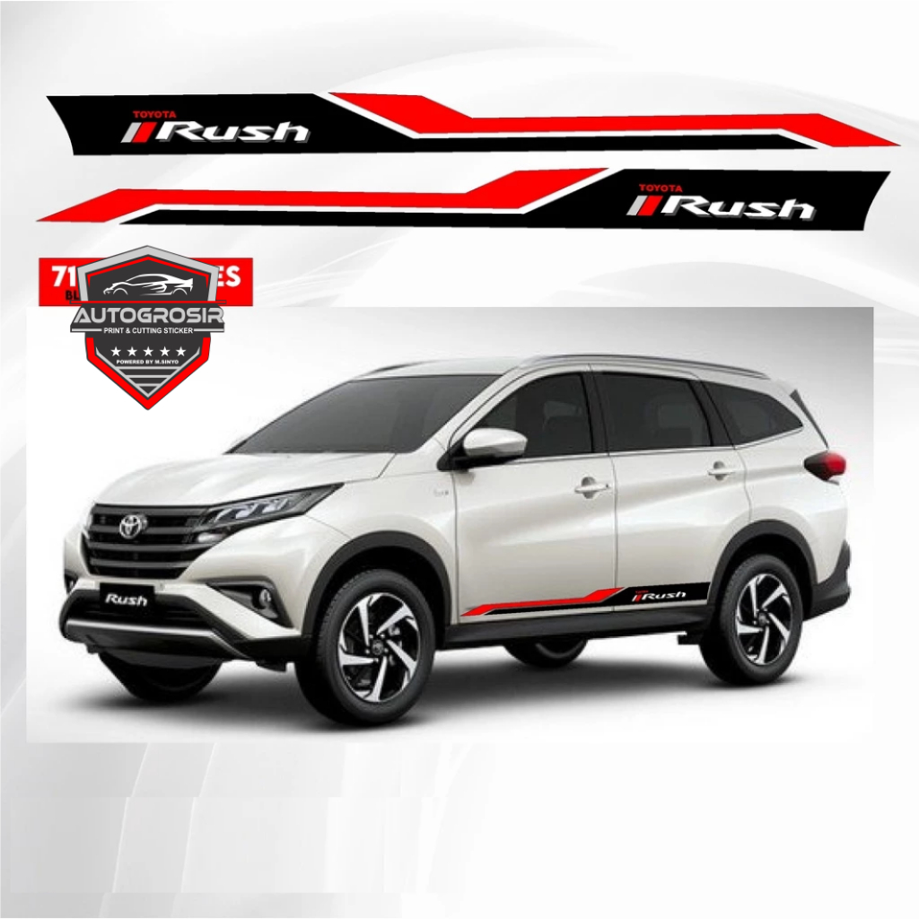 TOYOTA RUSH BODY STICKER ALL NEW RUSH GR CUT VINYL STIKER