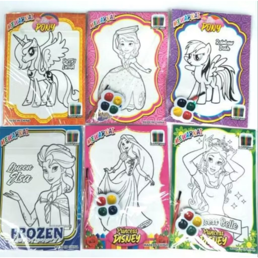 

Mainan lukis cat air/mainan edukasi mewarnai cat air/lukisan murah uk 17cmx12cm