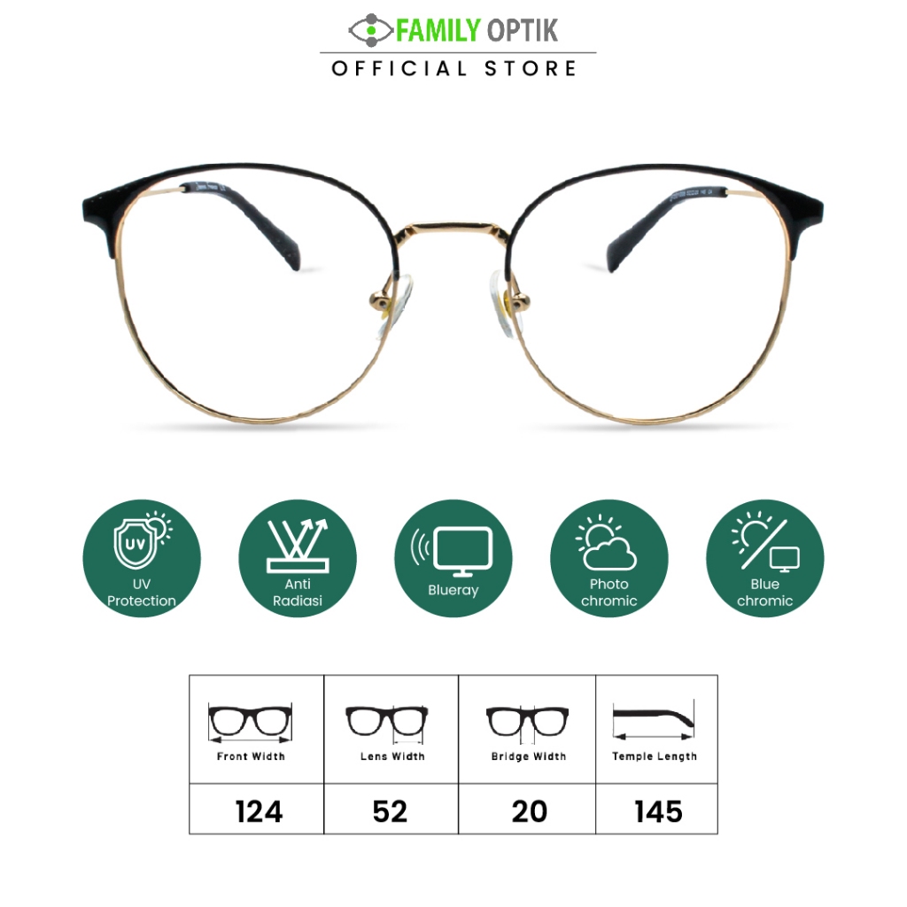 Family Optik - Frame Kacamata Blush On Joanna France 201008 Anti Radiasi Bluecromic Photocromic Minu