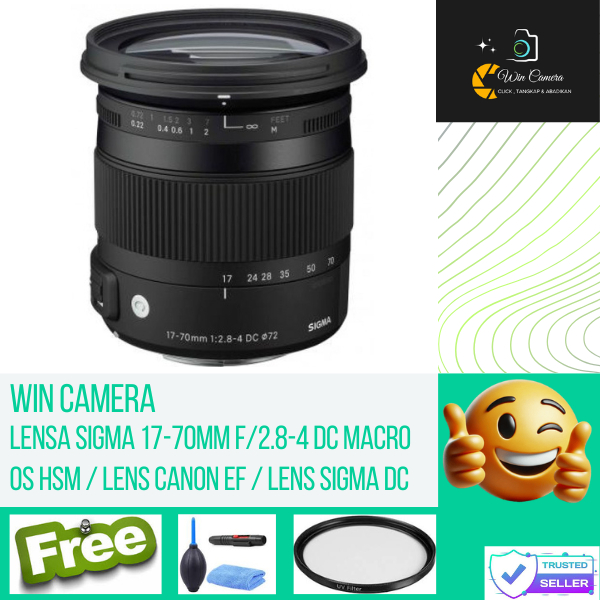 Lensa Sigma 17-70mm f2.8-4 DC Macro OS HSM / Lens Canon EF / Lens Sigma DC