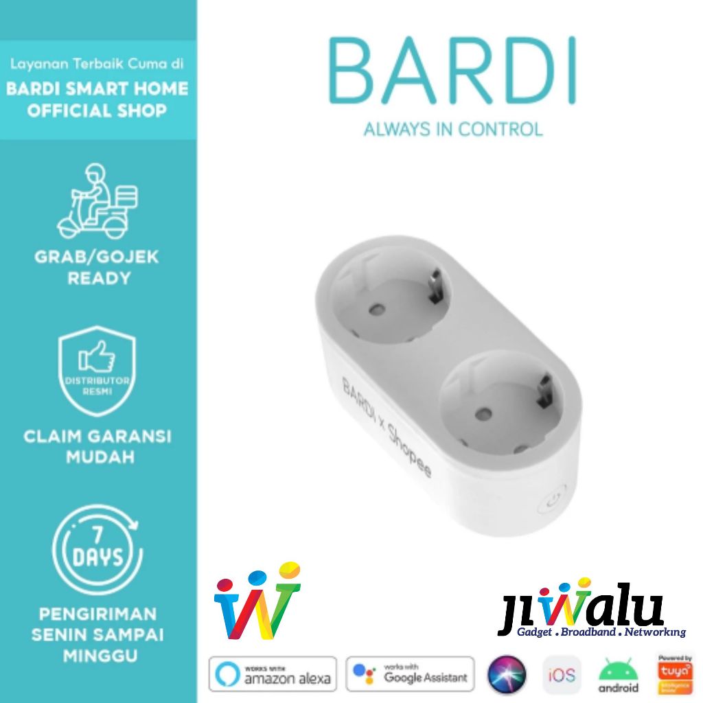 BARDI Dual Smart Plug Portable WiFi