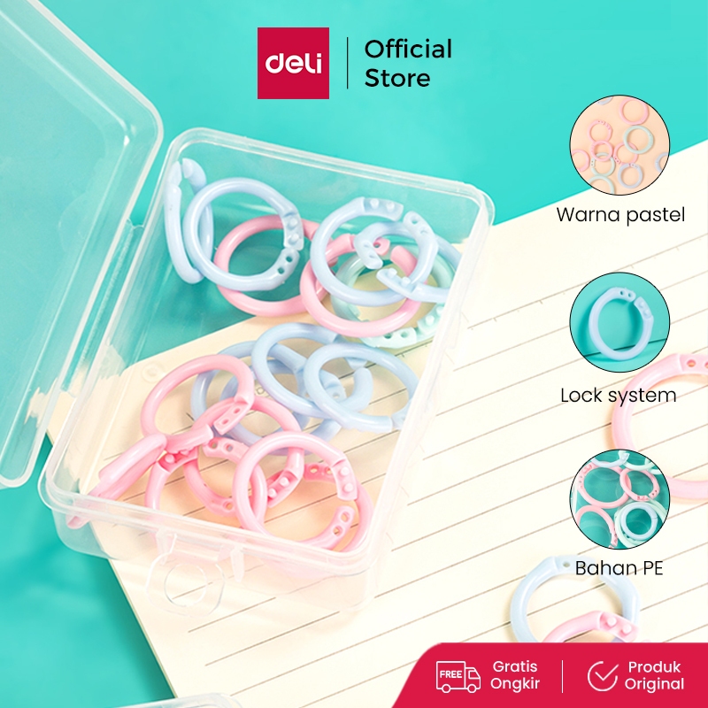 

Deli Ring Binder / Loose-Leaf Notebook Ring Plastik Pastel Flexibel TA86X