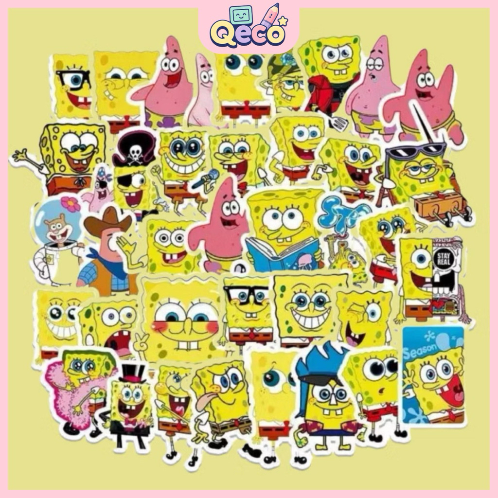

STIKER SPONGEBOB SQUAREPANTS ISI 50 PCS PER PACK STICKER