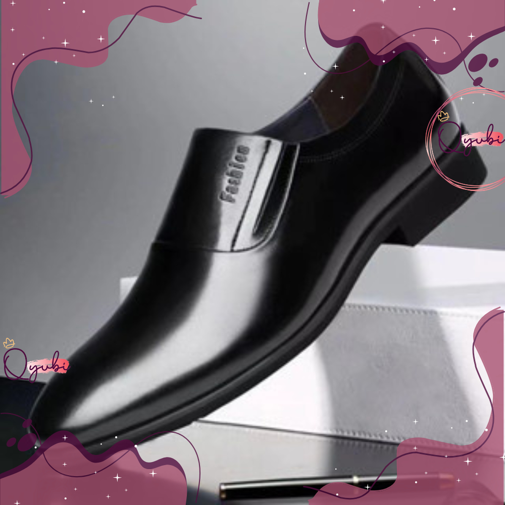 QYUBI Sepatu Kulit Pria Hitam Sepatu kulit Orientasi liburan Kualitas yang luar biasa 7006