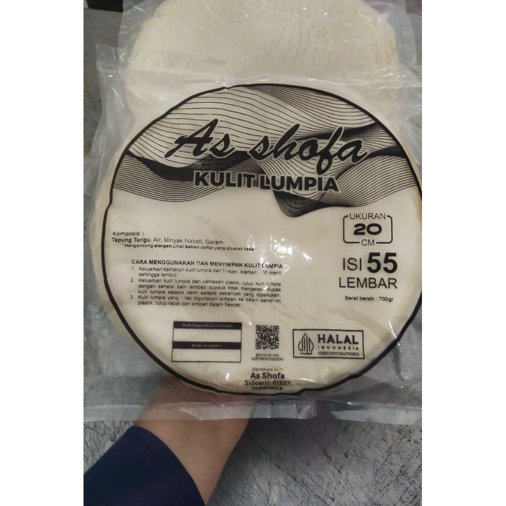 

Kulit Lumpia Ashofa 20Cm isi 55 lembar
