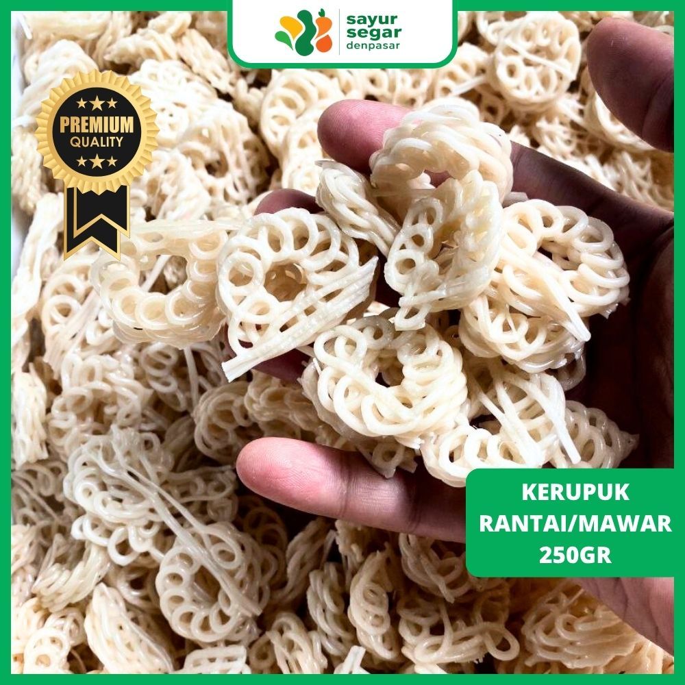 

Kerupuk Rantai Mawar 250gr - Sayur Segar Denpasar