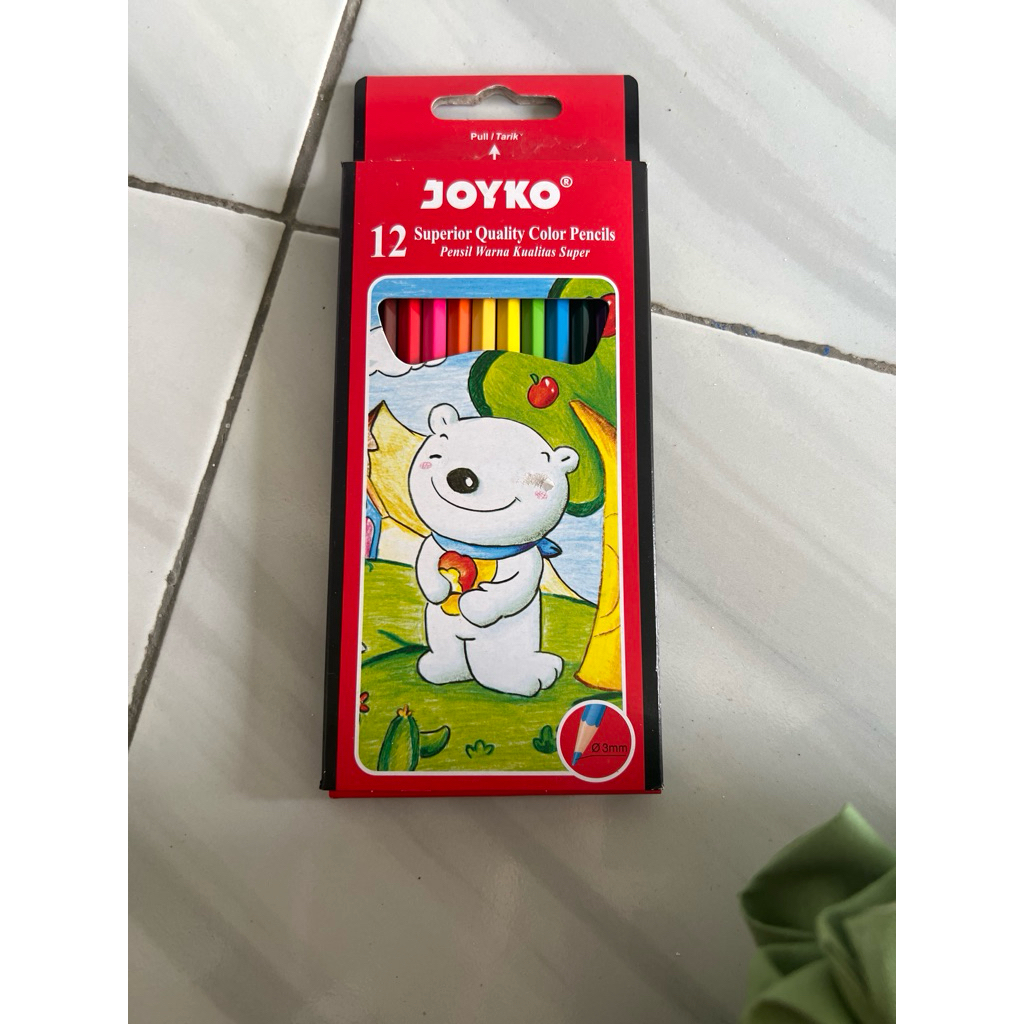 

pensil 12 warna panjang joyko/ color pencil cp-12PB