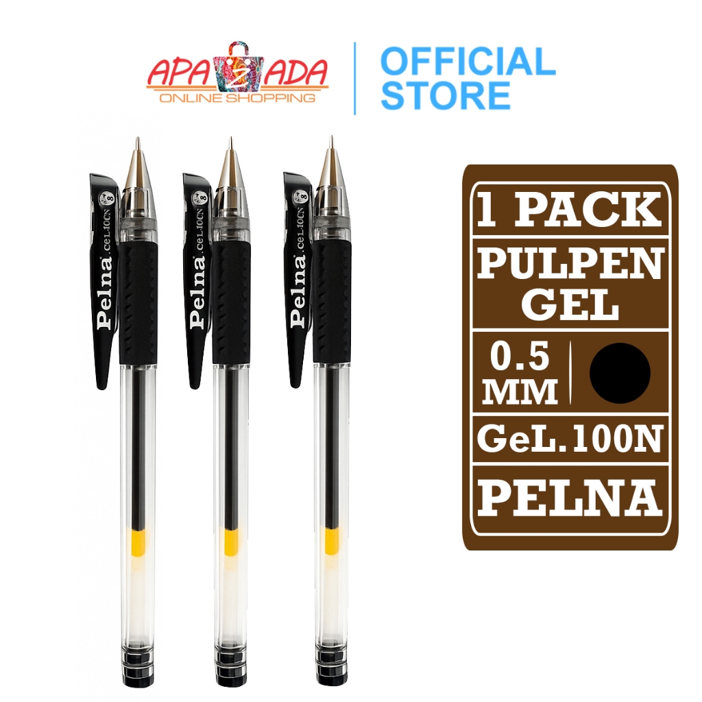 

Apazada - Gel Pen / Pulpen Gel 0.5mm [1 Pack - 12 Pcs Pulpen] / Pena Pelna Smooth GeL.100N