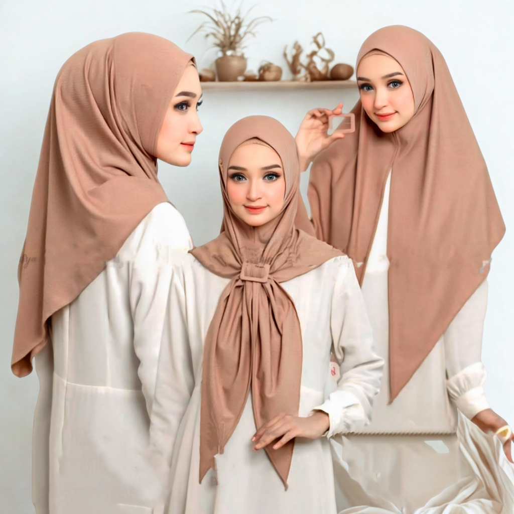 Jilbab Segitiga Instan GESPER Jersey / Segitiga Jersey Instan Premium Dewasa