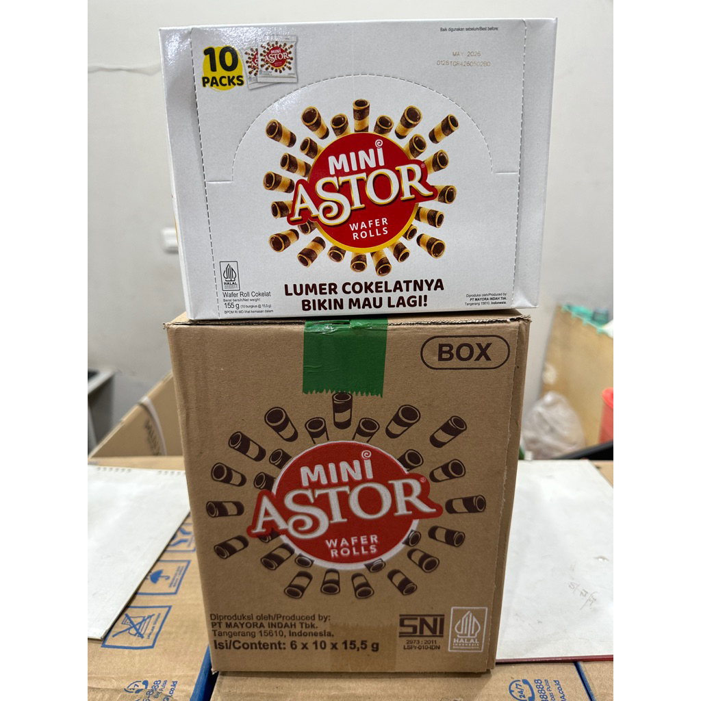 

MINI ASTOR WAFFER ROLLS harga per box kecil isi 10 pak