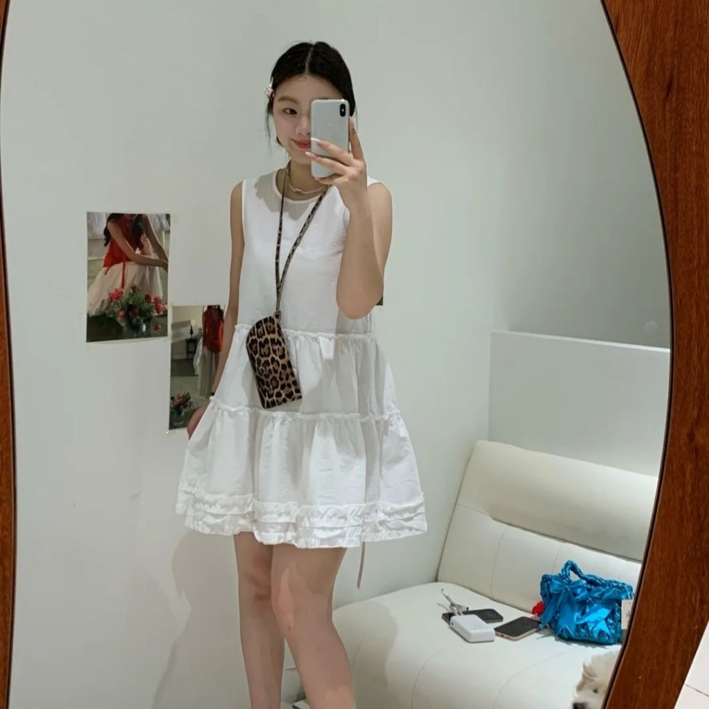 Merakitawa - Lunara Mini Dress Over Jeans