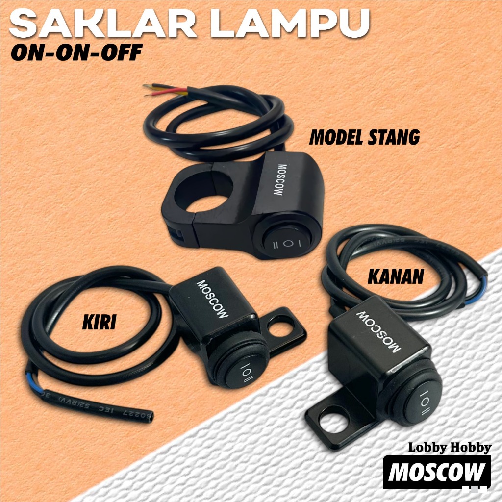 SAKLAR ON OFF SAKLAR 3 FUNGSI SAKLAR KIRI KANAN SAKLAR KLEMAN STANG MOTOR LAMPU ON ON OFF HI LOW LAM
