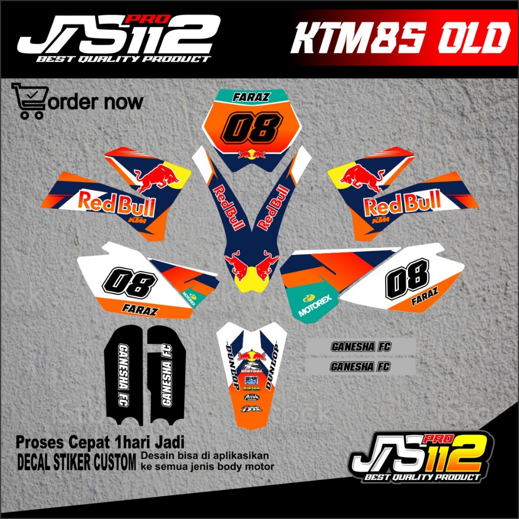 DECAL KTM 85 OLD DECAL STIKER MOTOR KTM 85 OLD DECAL STIKER KTM OLD 85