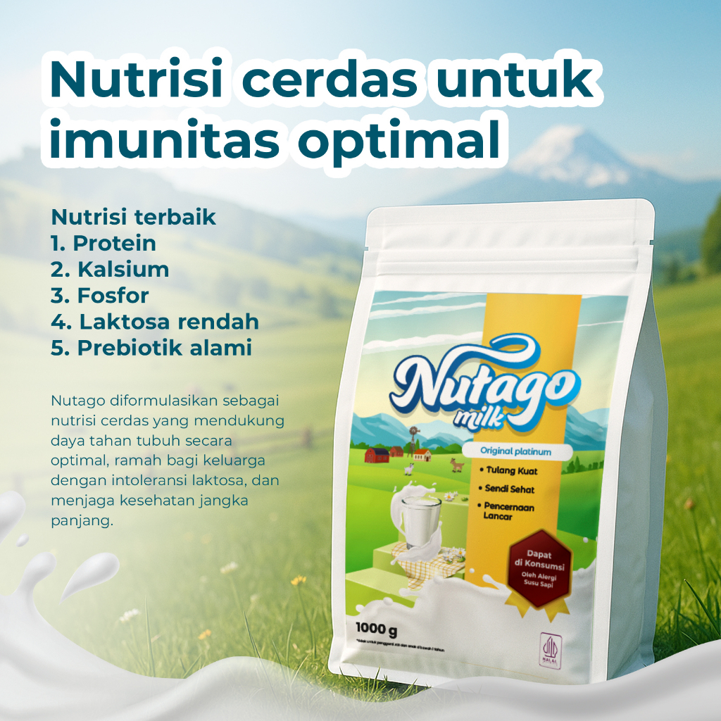 

NUTAGO Susu Kambing etawa Bubuk original 1kg Organik Alami