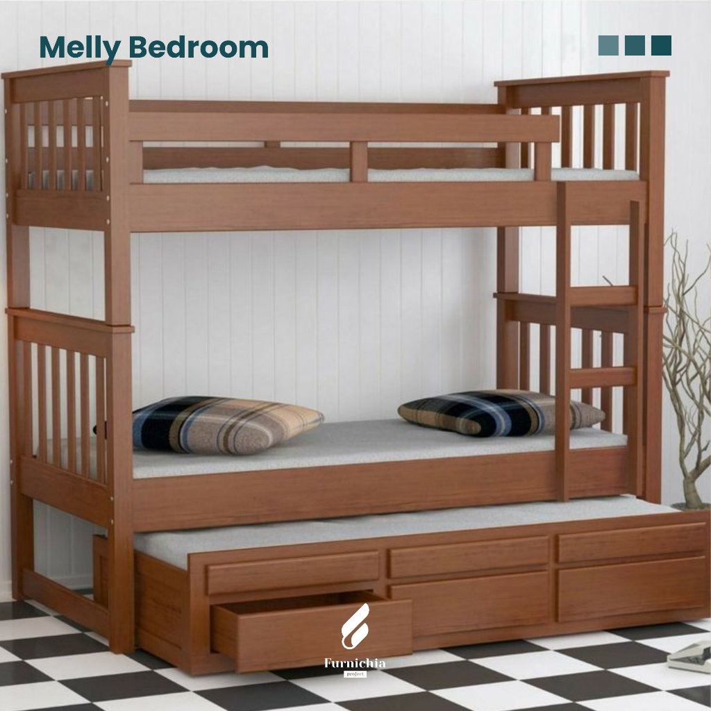 Ranjang tidur tiingkat 3, Kamar tidur anak tingkat 3 bed, Ranjang susun 3 bed, Kasur anak tingkat 3,