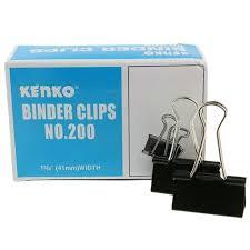 

BINDER CLIPS NO 200 KENKO / CLIP HITAM / CLIP JEPIT KERTAS BESAR