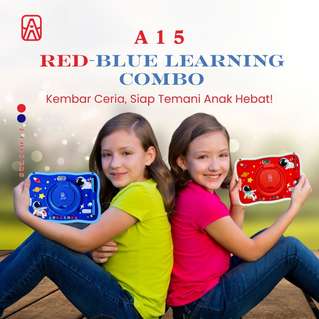 AMIYO - Paket Kembar Tablet Anak A15 Biru + Merah