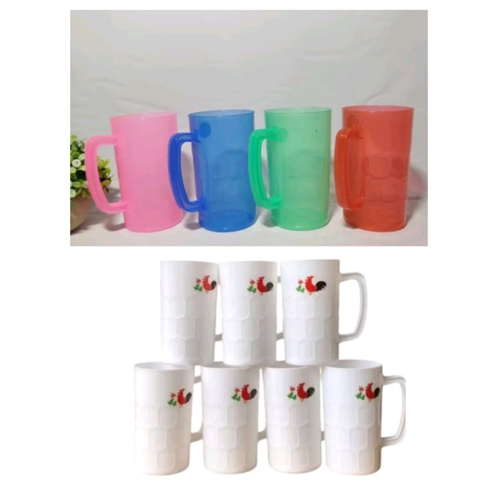 gelas kopyor plastik gelas bir jumbo gelas putih / warna