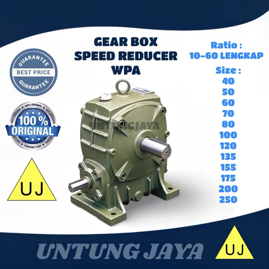 GEAR BOX SPEED REDUCER WPA 135 RATIO 10-60 // GEARBOX WPA 135 RATIO 10-60 // GIRBOK WPA 135 // JUAL 