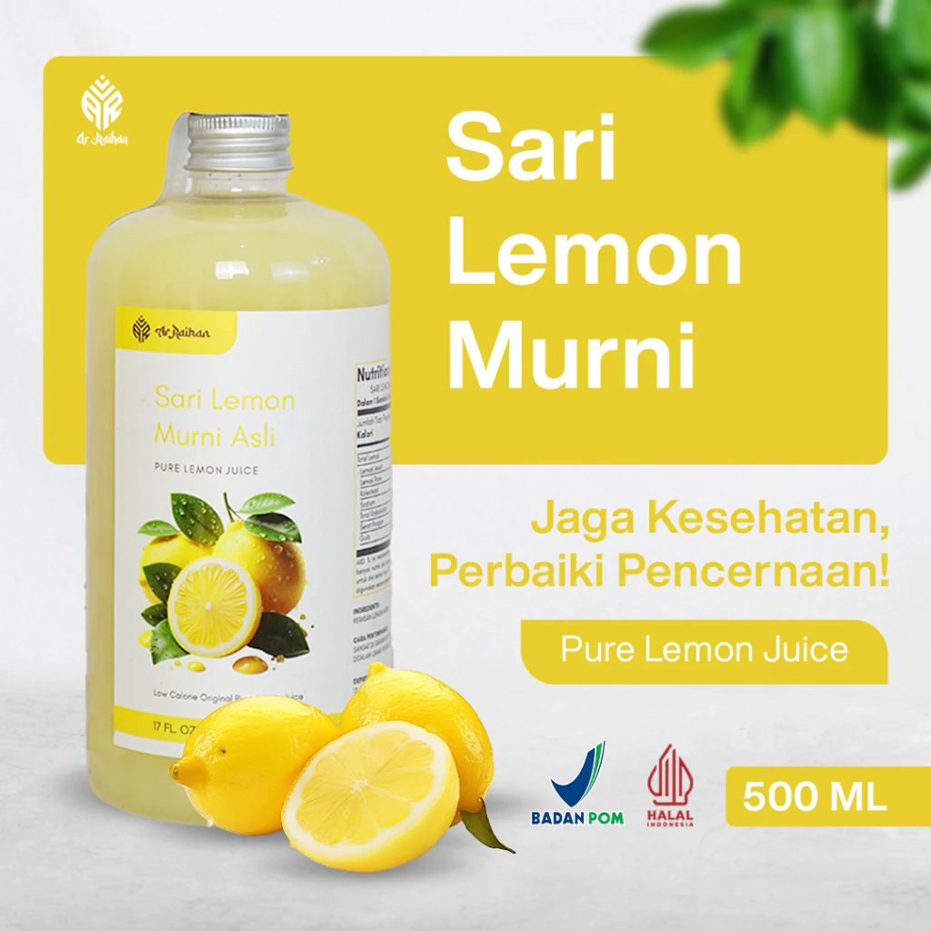 

Sari Lemon Murni California 500ML | Jus Lemon Asli, Fresh & Tanpa Pengawet By Ar-Raihan