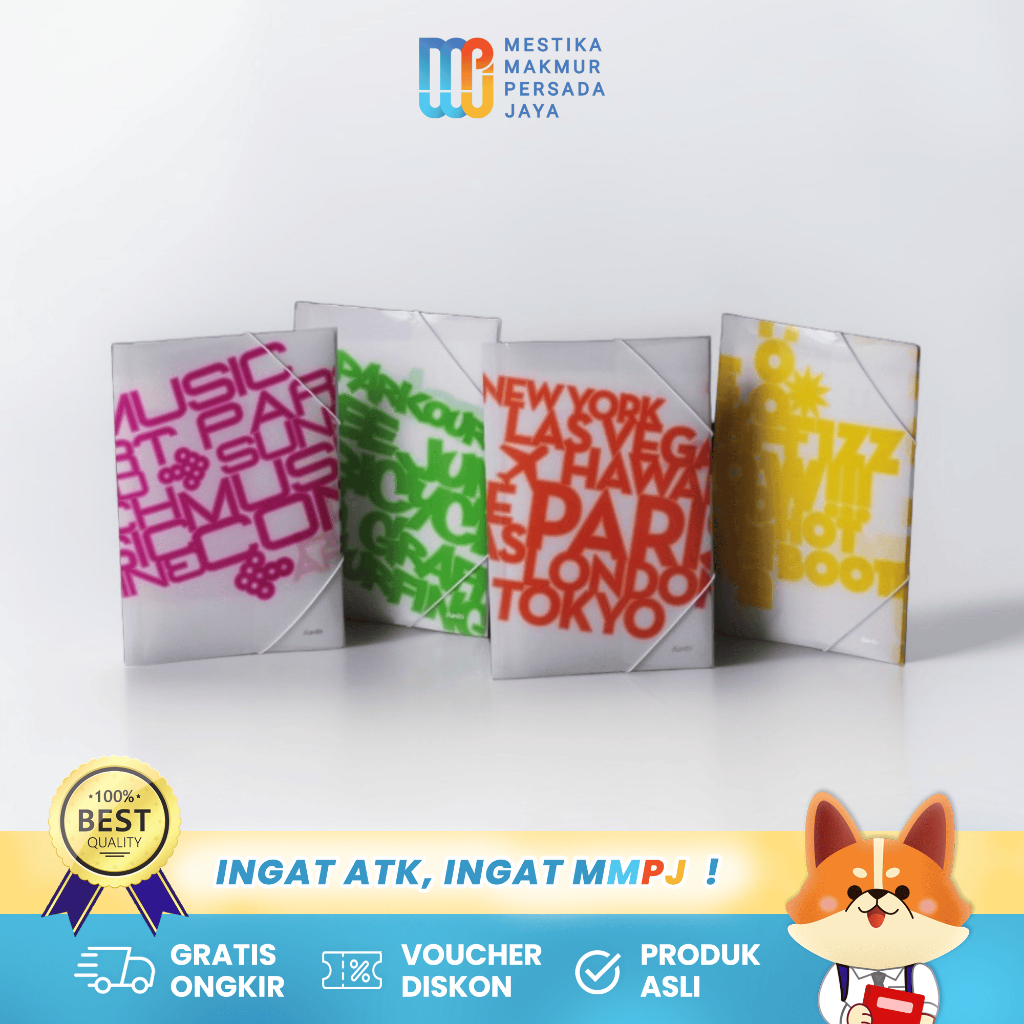 

Bantex Elastic Folder Folio – Stopmap Folio PP Jolly Bright 3342