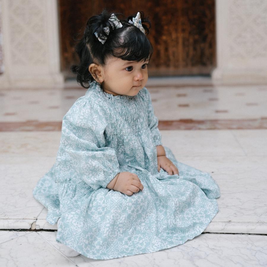 Dress Bayi Perempuan Lengan Panjang Gamis lewis Emma Zuri Dress Kids (6 Bulan - 1 Tahun) Gaun Anak C