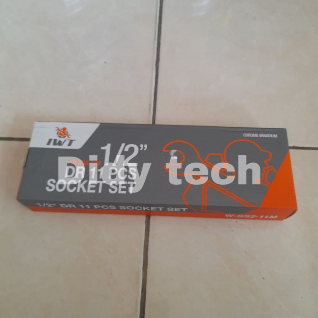 KUNCI SOK SET 1/2" IWT 11pcs 12PT