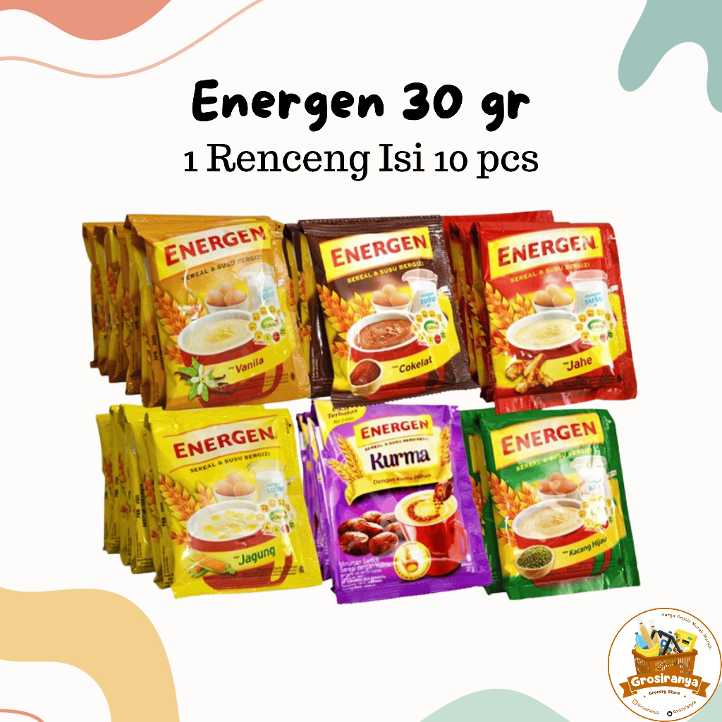 

Energen Minuman Sereal 30 gr 1 Renceng Isi 10 pcs