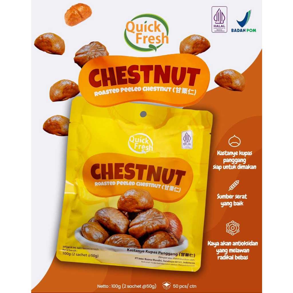 

Quick Fresh Roasted Peeled Chestnut 100gr / Kastanye Kupas Panggang