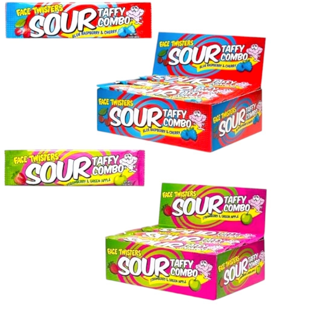 

FACE TWISTERS SOUR TAFFY COMBO CANDY