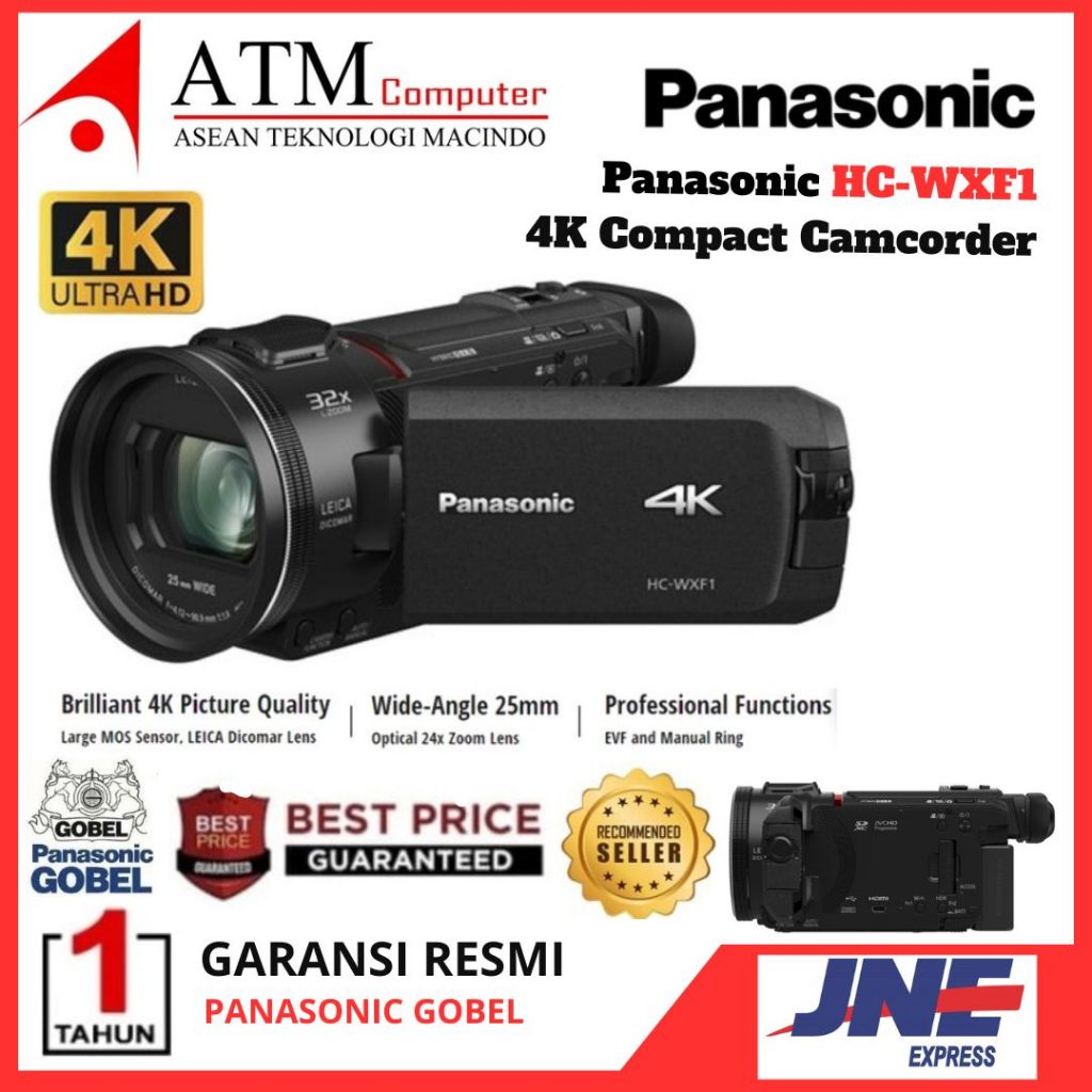 Panasonic HC-WXF1 4K Full HD Camcorder Panasonic HCWXF1 Handycam RESMI