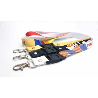 

Lanyard custom desain cetak tali digital printing print sublim 2cm cetak 1 muka / tali id card printing dua cm cetak satu muka / nametag