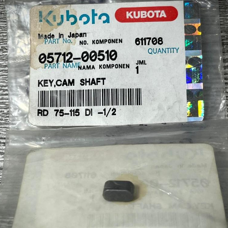 KUBOTA KEY, CAM SHAFT RD 85-115 DI-1/2 05712-00510 ORIGINAL PART