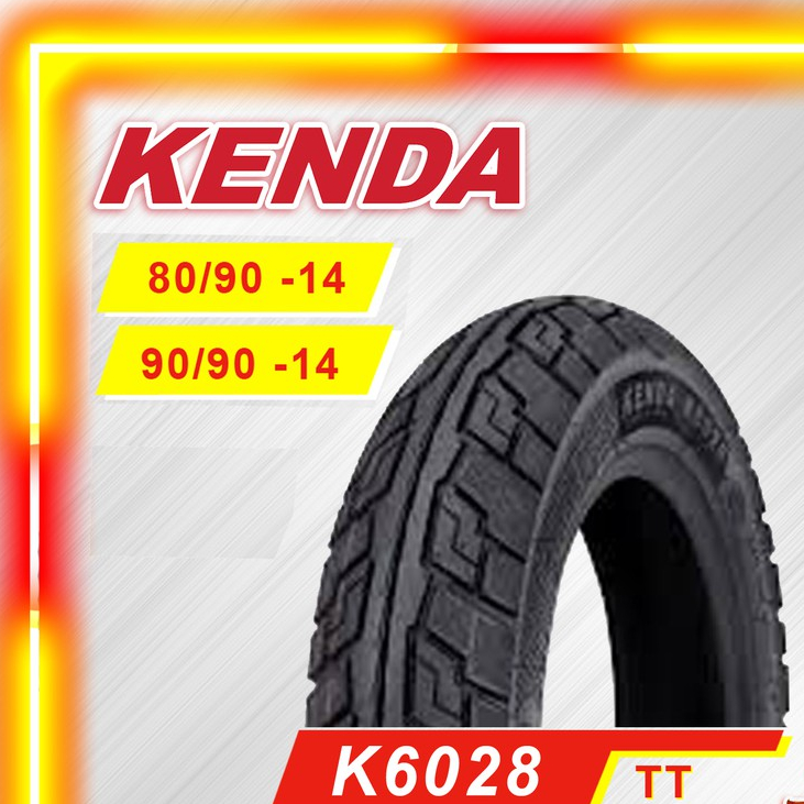 Kenda Ban Luar Tipe K6028 Tubetype Motor Matic Ring 14 Ukuran 90/90 Original 100%