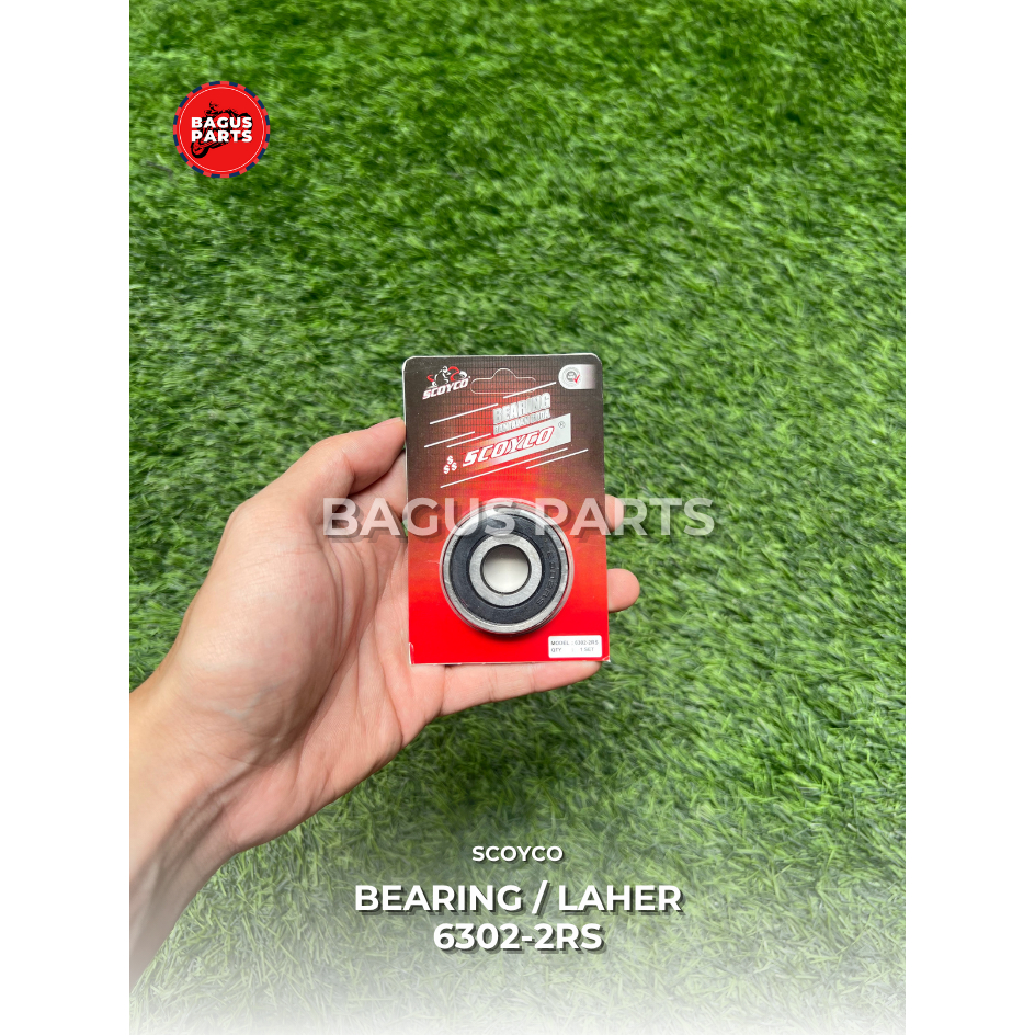BEARING / LAHER 6302-2RS (Supra X, Revo, Grand, C70,Vega, Jupiter, RX-King,Smash, Shogun, Satria 2-t