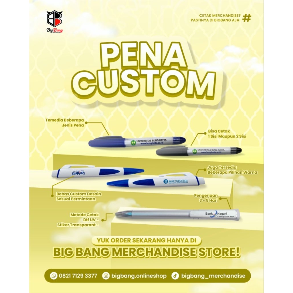 

Pena / Pulpen Custom | bisa desain sesuai permintaan