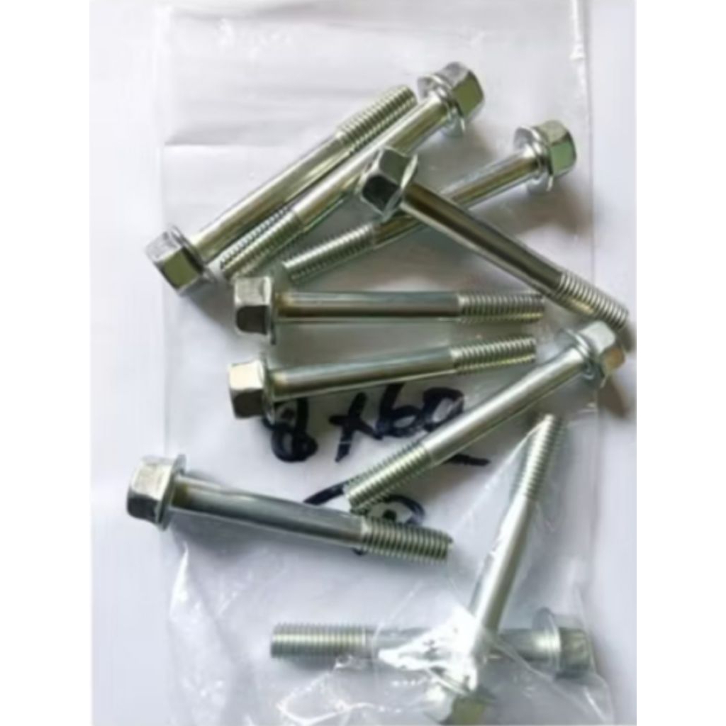 flange bolt m8 x 60 kualitas ori