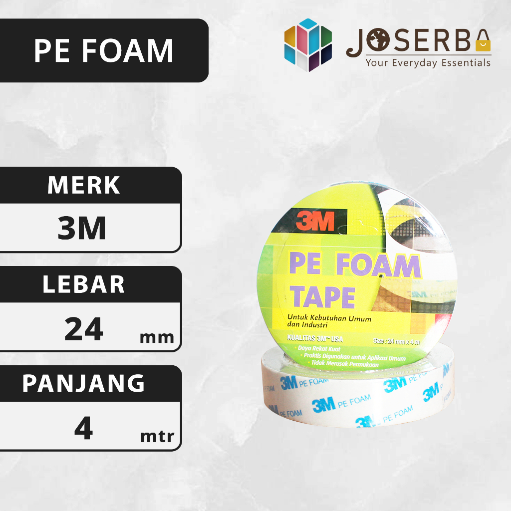 

3M PE Foam Tape 1" 24mm x 4 Meter