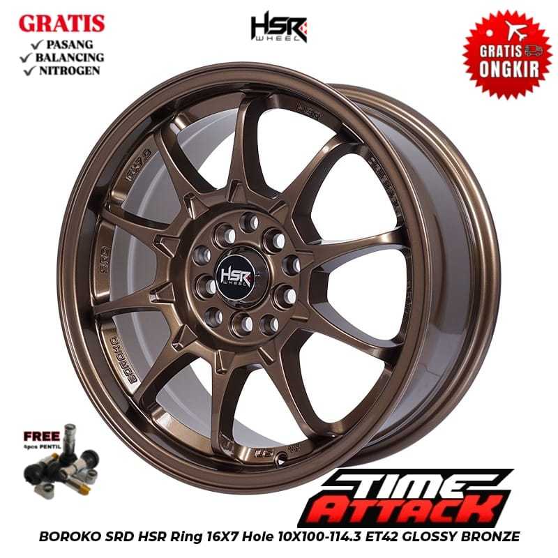 Velg Mobil Hsr R16 New Xenia Ertiga Sienta Innova Stargazer HSR WHEEL Ring 16 - TIME ATTACK BOGOR